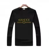 tee shirt gucci homemche longue homme pas cher gt5639 gg logo line black